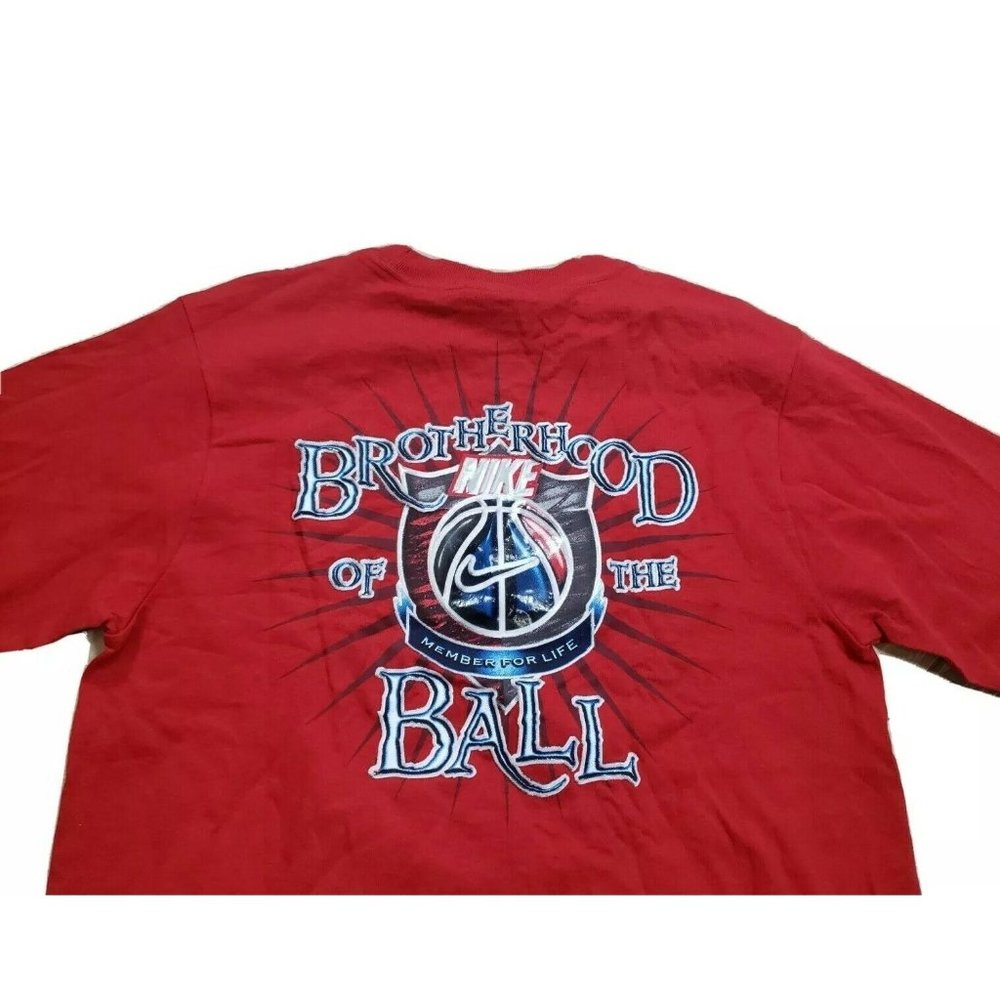 NEW NOS - Vintage Nike Youth M Deadstock Long Sleeve Red Basketball Y2k 2002